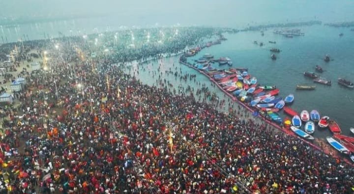 প্রয়াগে মানুষের ভিড় এবার সব ইতিহাস ভেঙে দিতে চলেছে